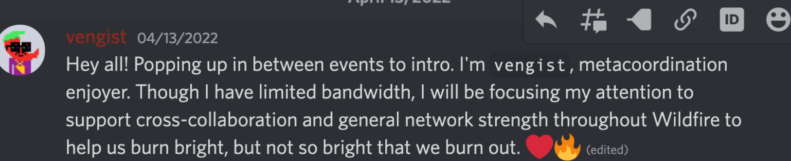 From Wildfire's Discord
